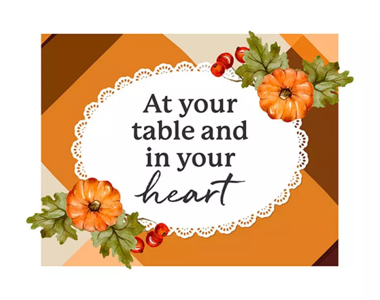 Thanksgiving Placecard | Covenant House - Donate today to support homeless youth