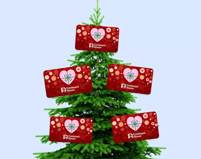 Give a holiday gift card to help homeless youth this Christmas season at Covenant House