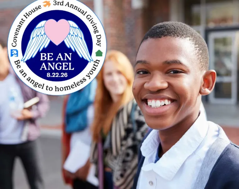 Smiling youth in need | Covenant House - Be An Angel Day 