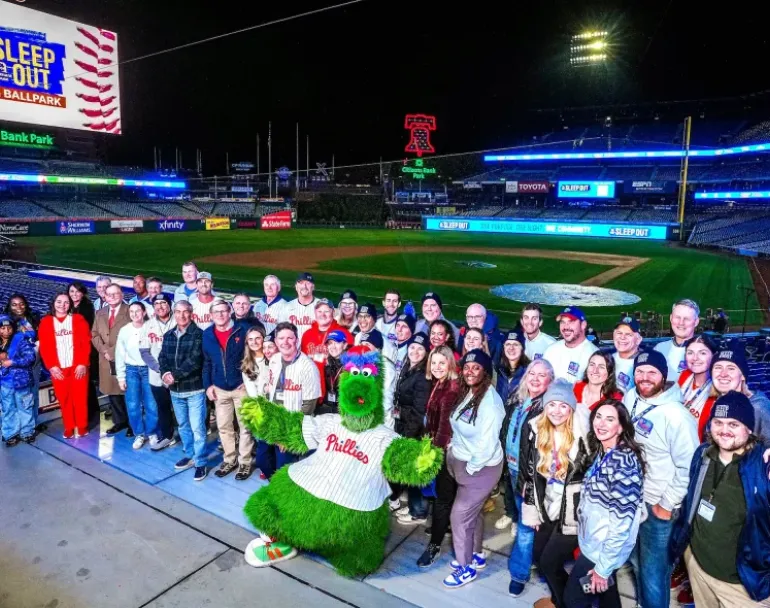 Covenant House Sleep Out at sports venue Citizens Bank Ballpark