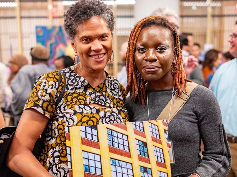 youth artist and patron at Covenant House New York Youth Art Show 2025