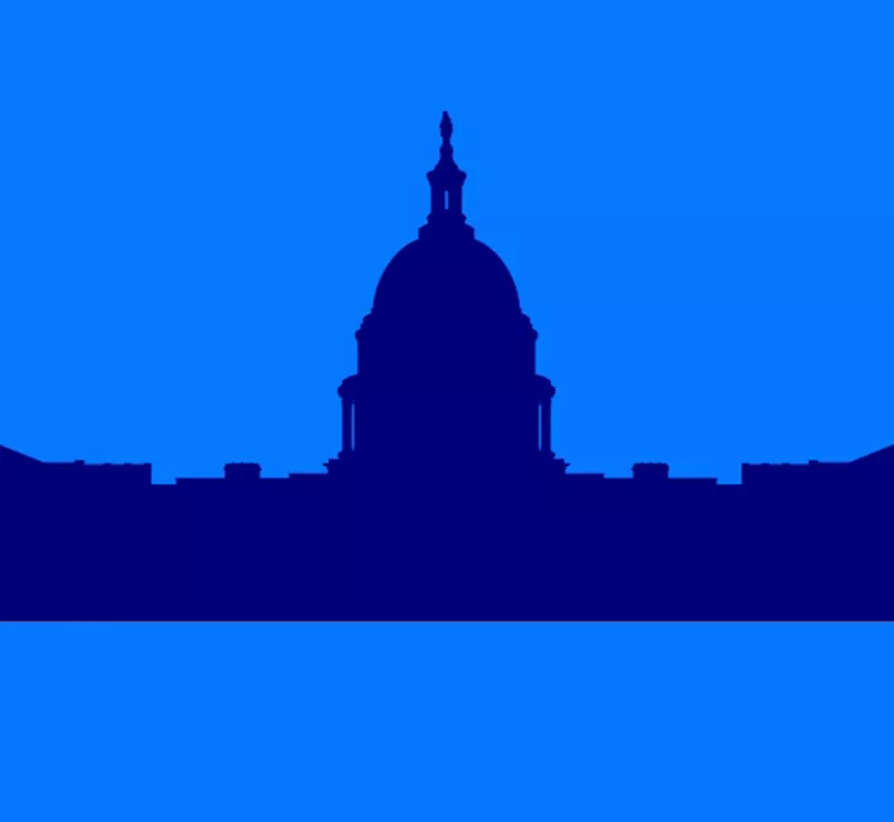 capitol hill silhouette blue background | Covenant House