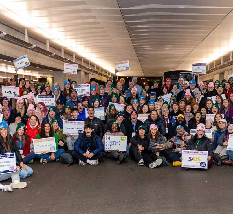 Covenant House Sleep Out volunteer group photo