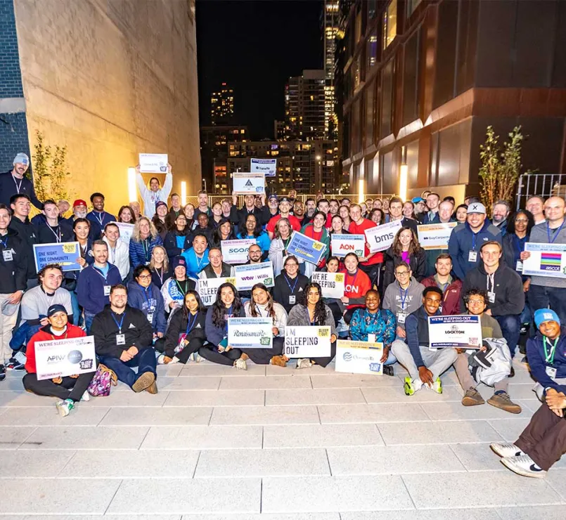Covenant House Sleep Out group photo